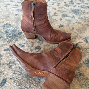 Tecovas Rustic Brown Ankle Booties